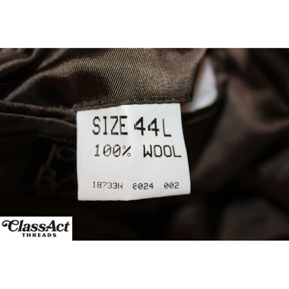 Jos A Bank 2 Piece Suit Mens Green Glen Plaid 3 Btn Wool 44L Pleated Fronts 36 W - Picture 9 of 10